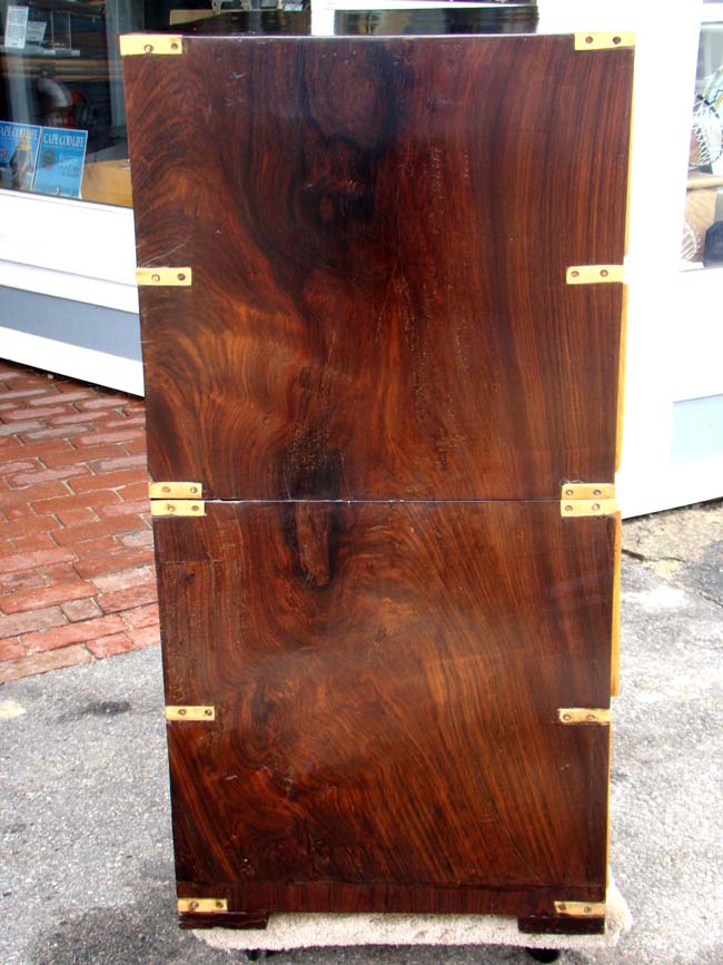 A RARE early 19th c. Rosewood Two-part CAMPAIGN Chest of Drawers circa 1810-1825 — image 6